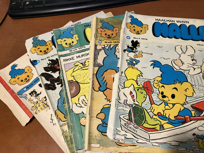 MAAILMAN VAHVIN NALLE LEHDET 5KPL 1975
