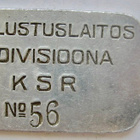 VANHA Merkki Jetoni Puolustuslaitos 2. Divisioona KSR - pikkukuva 1