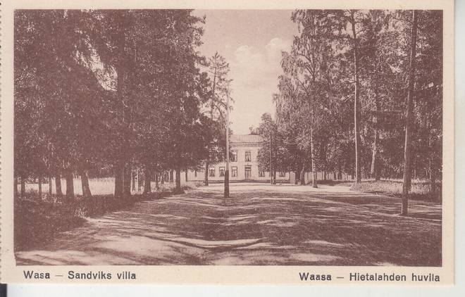 Vaasa hietalahden huvila  kortti käyttämättömänä.