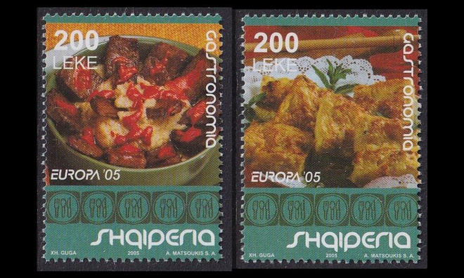 Albania 3048-9 ** Europa gastronomia (2005)