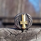 Hopeinen 813H Veteraanimerkki. Halkaisija -  11 mm. Valmista - pikkukuva 1