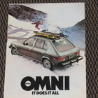 1978 Dodge Omni esite - KUIN UUSI - pikkukuva 1