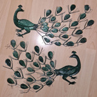 2x metallinen riikinkukko vintage - pikkukuva 4