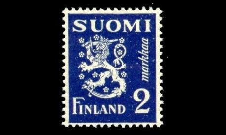 153 ** Leijona 2 mk mustansininen (1930)