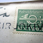 1944 KIRJOKIVI (Valkeala) musta asemaleima kp kuorella - pikkukuva 1