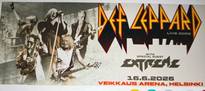 Def Leppard permanto lippu 16.6 Veikkaus Arena
