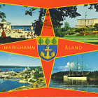 ÅLAND: MARIEHAMN 4-kuva +vaakuna. kulk.1975 - pikkukuva 1