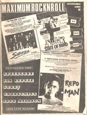 MAXIMUM ROCK'N'ROLL #22 (helmikuu 1985)
