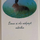 JAANA AALTO "Pupu heinikossa"-KULKEMATON POSTIKORTTI - pikkukuva 1