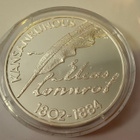 Hopeakolikko—10 euroa—Elias Lönnrot 200v 2002 juhlaraha - pikkukuva 2