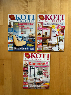 Koti ja Keittiö lehtiä, 3 kpl ( v. 2002 ja 2003 )