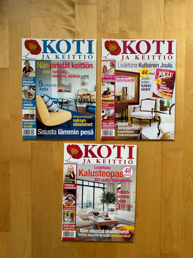 Koti ja Keittiö lehtiä, 3 kpl ( v. 2002 ja 2003 )