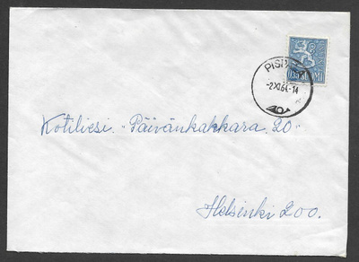Postilähetys - Yl.m. 0,35 (LAPE 613) Pispala 2.11.1964