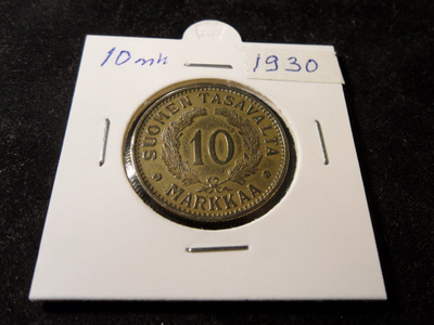 10 mk 1930  Alumiinipronssi  Rahakehyksessä    Kl 7-8