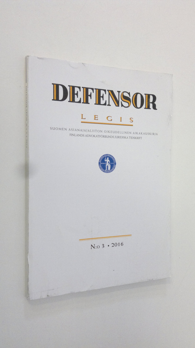 Defensor legis 3/2016 : Suomen asianajajaliiton äänenkann...