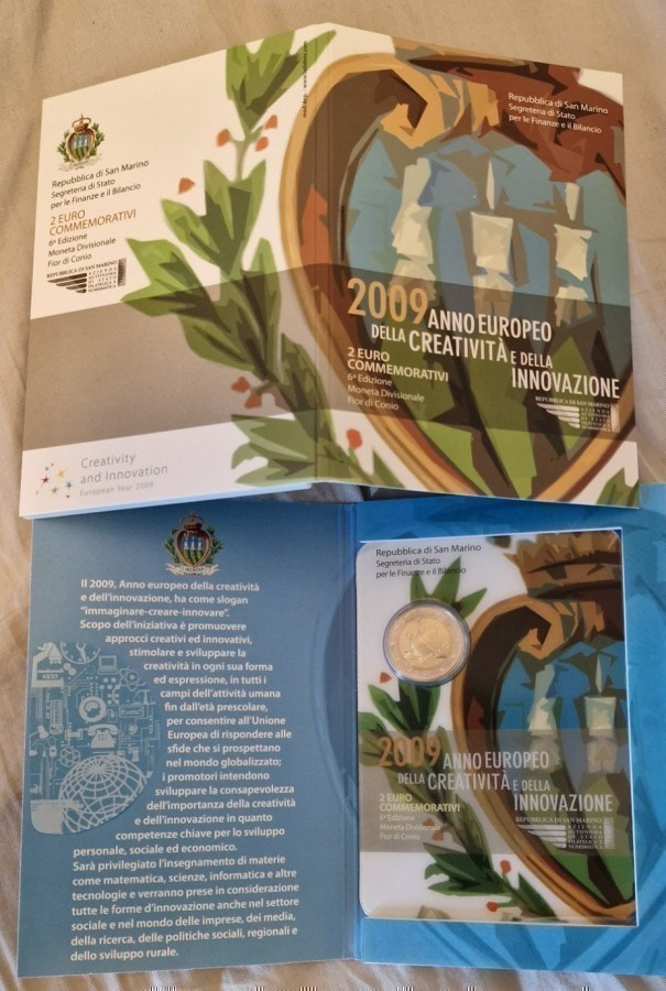 San Marino Kreativiteetti 2009 2e blisterissään