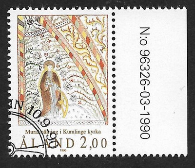 Kumlingen kirkko seinämaal. 1990 (LAPE 43) EP O