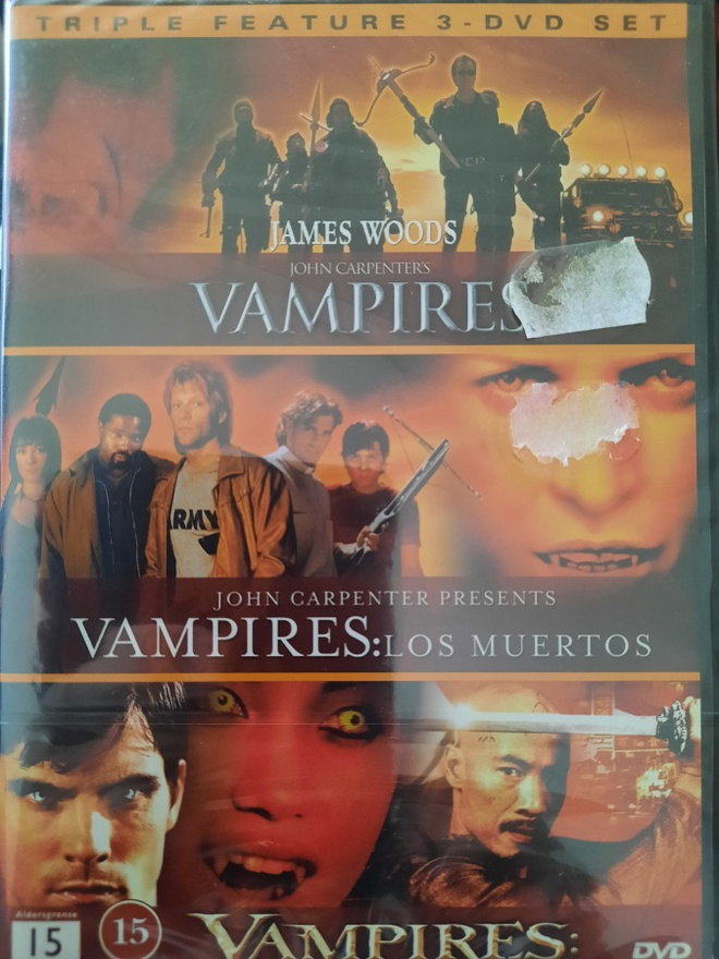 UUSI! John Carpenterin; VAMPIRES - Vampyyrit Trilogia (3DVD)
