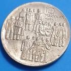 Hopeinen juhlaraha 10 mk vuodelta 1977, itsenäisyys 60 v. - pikkukuva 1
