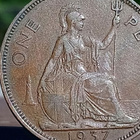 Vuoden 1937 One Penny -kolikko muovikapselissa. Halkaisija 3 - pikkukuva 4