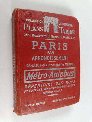 Guide Taride Paris : Plan-guide de Paris - repertoire des...