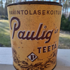 Vintage isohko peltinen teepurkki Paulig - pikkukuva 2