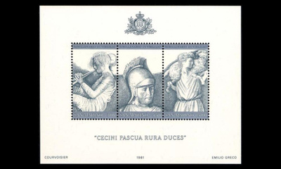 San Marino 1233BL8 ** Runoilija Vergiliuksen kuolemasta 2000