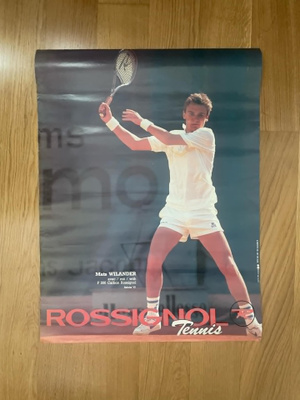 Mats Wilander / Rossignol - 80-luvun juliste