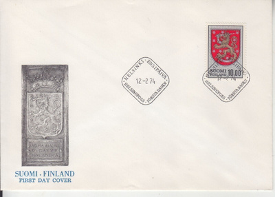 FDC 1975 10 mk vaakuna