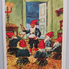 Jenny Nyström: Tonttu jakamassa toisille puuroa, p. 1949 - pikkukuva 1