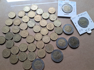 50 kpl 10 markan kolikoita 1929 - 2001-