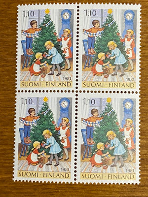 JOULU 1,10MK 1981 NELIÖ**