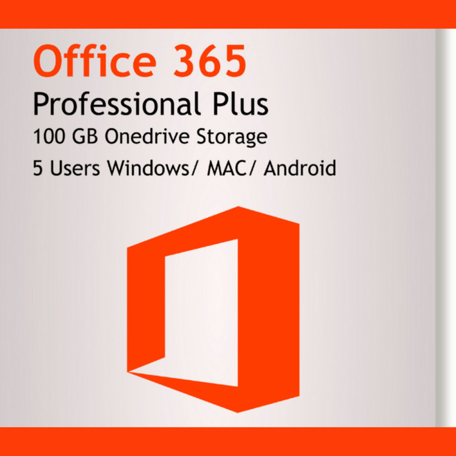 5:lle laitteelle MS Office 365 Pro ELINIKÄINEN (PC/MAC)