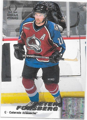 1999-00 Pacific Omega #62 Peter Forsberg Colorado Avalanche