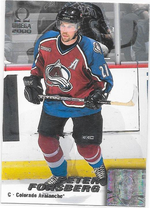 1999-00 Pacific Omega #62 Peter Forsberg Colorado Avalanche