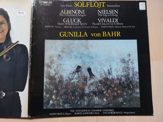 GUNILLA VON BAHR – SOLFLÖJT orig. SWE 1977  LP  BIS-LP-100