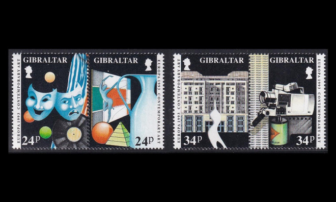 Gibraltar 654-7p ** Europa nykytaide (1993)