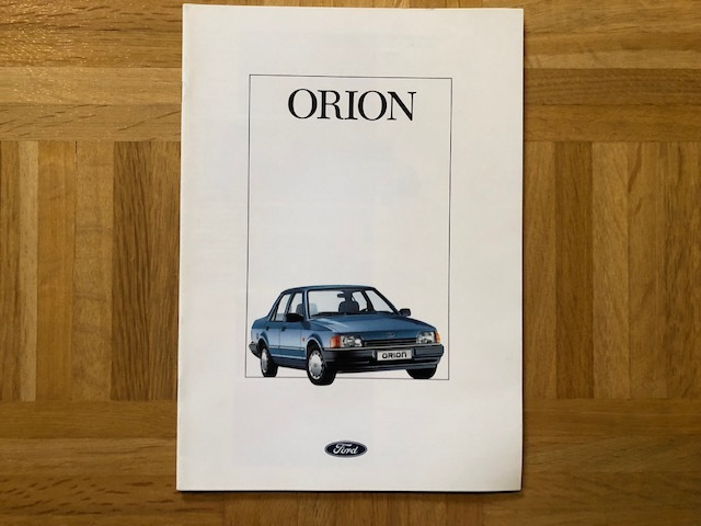 Esite Ford Orion mk2 vuodelta 1987 1988