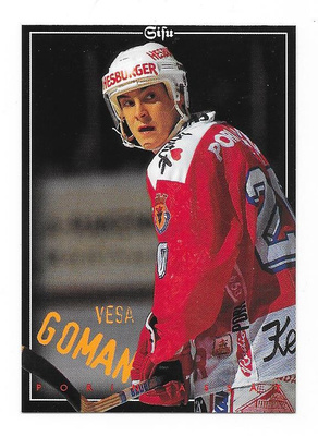 1996-97 Sisu Redline #156 Vesa Goman Ässät