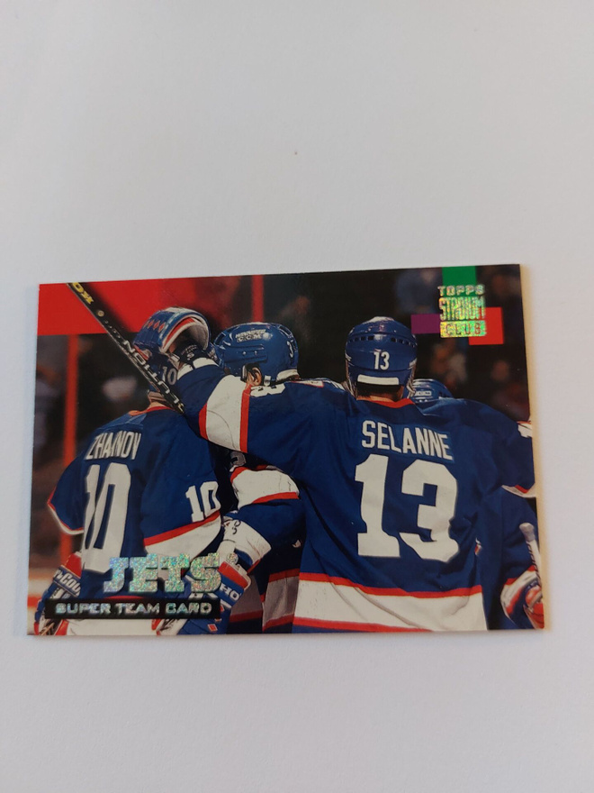 1994-95 Stadium Club  Super Team #26 Winnipeg Jets (Selänne)