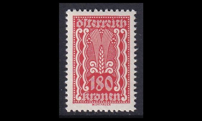 Itävalta 382 ** Käyttösarja maatalous 180 Kr (1922)