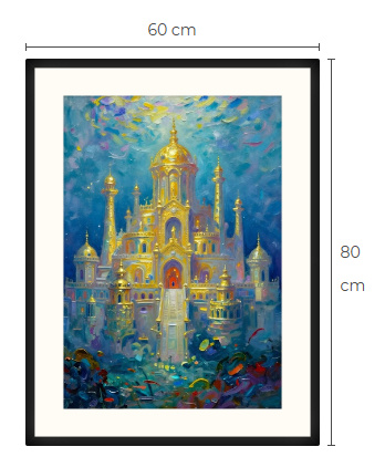 Uusi uniikki Atlantis art print taulu 60 cm x 80 cm