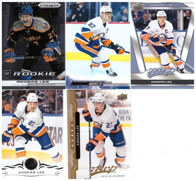 5 x ANDERS LEE Islanders, sis. 1 x Rc Kortti