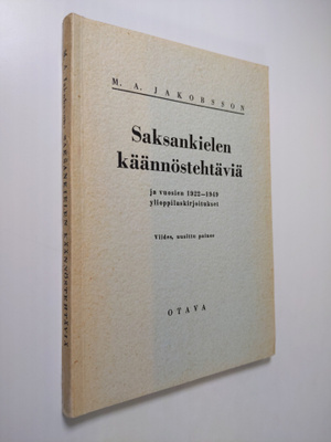 M. A. Jakobsson : Saksankielen käännöstehtäviä ja vuosien...