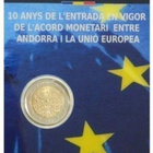 ** ANDORRA 2€ 2022 Rahasopimus 10 v. kortissa ** - pikkukuva 1