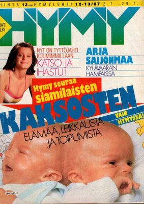 Hymy n:o 12/13 1987 Hymy-Tyttö ehdokkaita. Miss Suomi