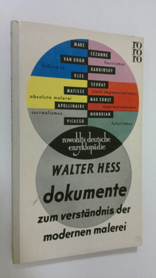 Walter Hess : Dokumente zum verständnis der modernne malerei