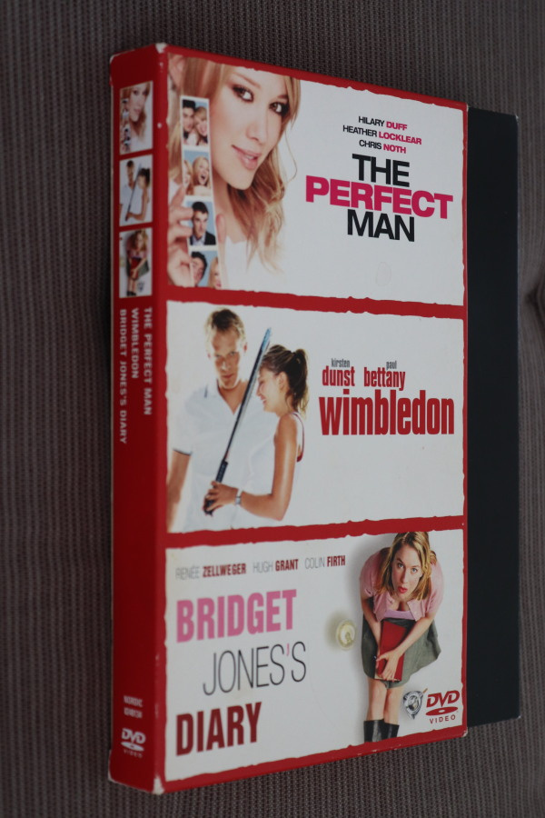 3DVD Täydellinen mies, Wimbledon, Bridget Jones 1 -boksi