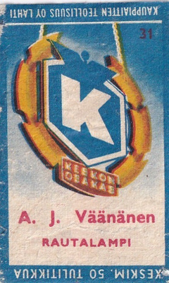 Rautalampi, A. J. Väänänen  , Kesko  31    6/10