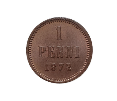1 Penni 1872 Hienokuntoinen!